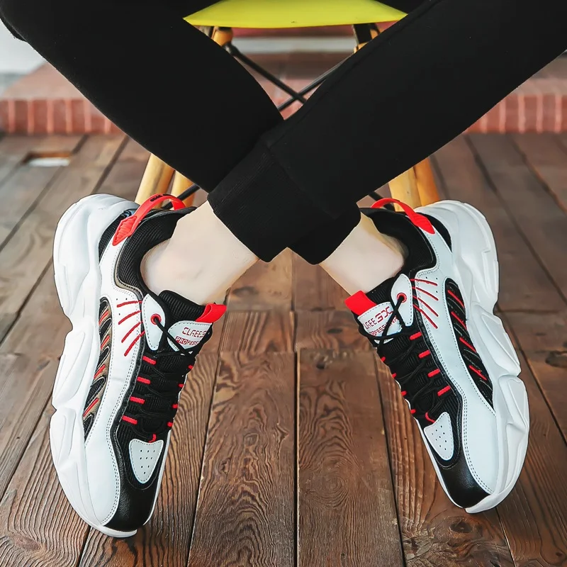 Zapatos transpirables de moda para mamá y papá, calzado para caminar de mediana edad y jóvenes, con absorción de impacto, para parejas de talla grande