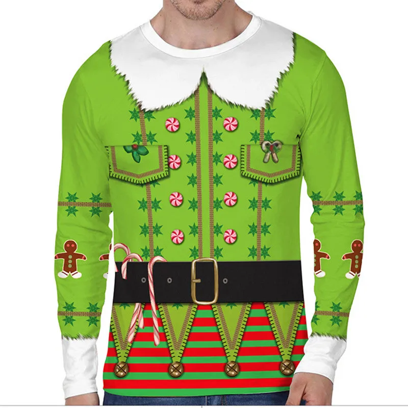 Уродливый Рождественский свитер для мужчин и женщин, осенне-зимние свитера, джемперы, топы для мужчин и женщин, 3D Толстовка с капюшоном, пуловер, Рождественская одежда для мужчин
