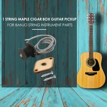 

Maple 1 String Cigar Box Banjo Guitar Pickup Wood Magnet Musical Instrument Parts Stringed Instrument Parts Accessories