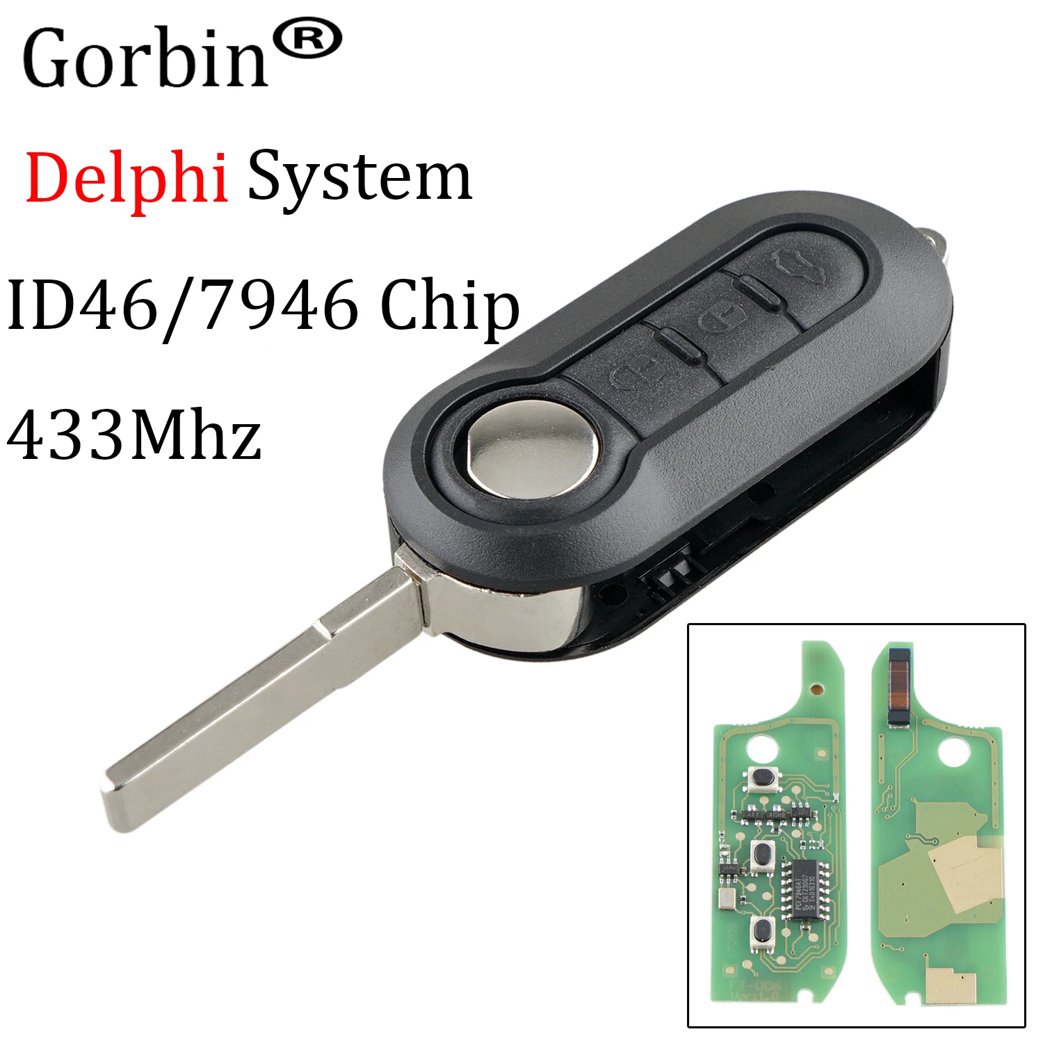 Пульт дистанционного управления GORBIN 433 МГц для Fiat 500 Grande Punto Doblo Qubo 2006 2013|Ключ от