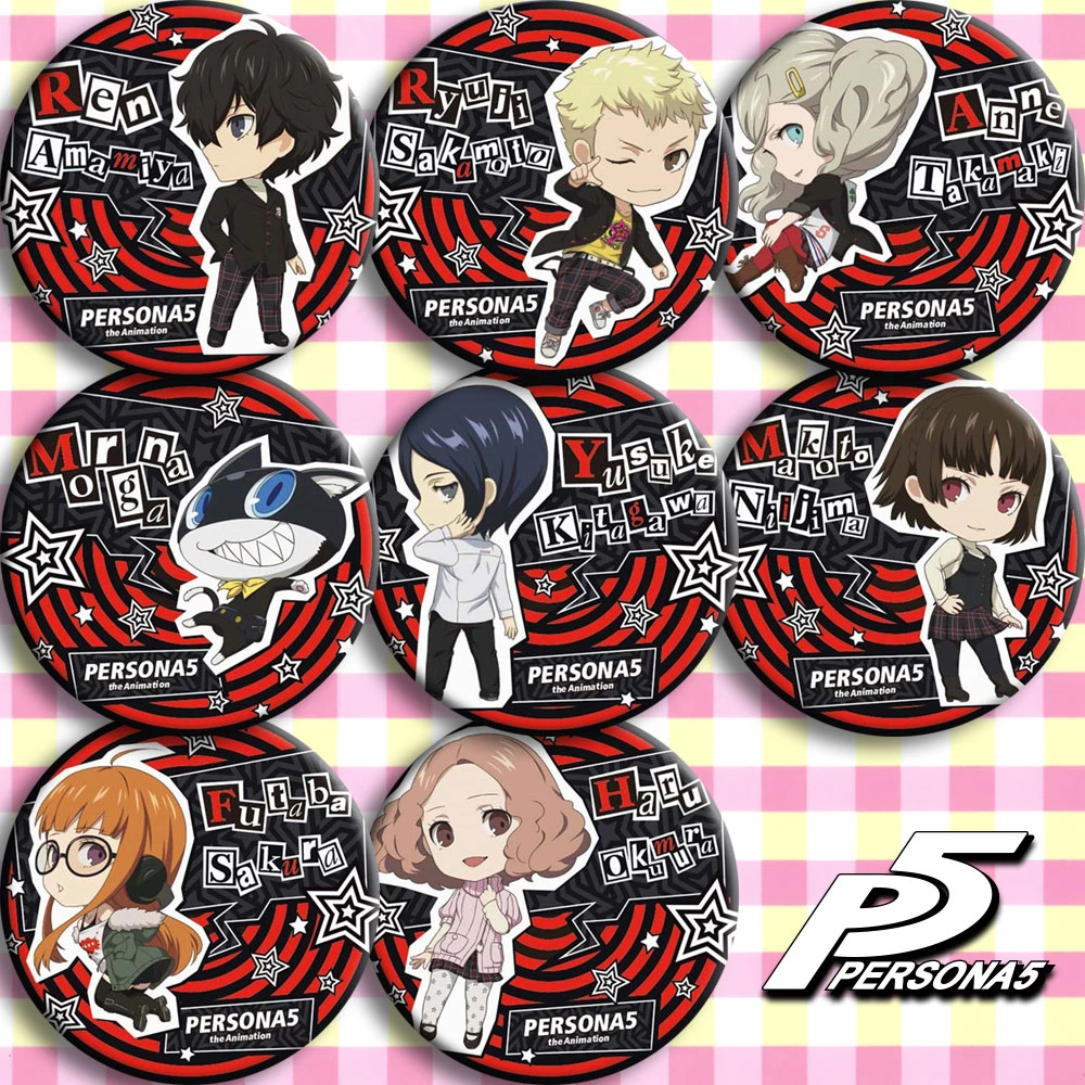 Brdwn Persona 5 Morgana Haru Okumura Ren Amamiya Goro Akechi Ann Takamaki Yusuke Kitagawa Kasumi Yoshizawa Cosplay Badge Cd Aliexpress