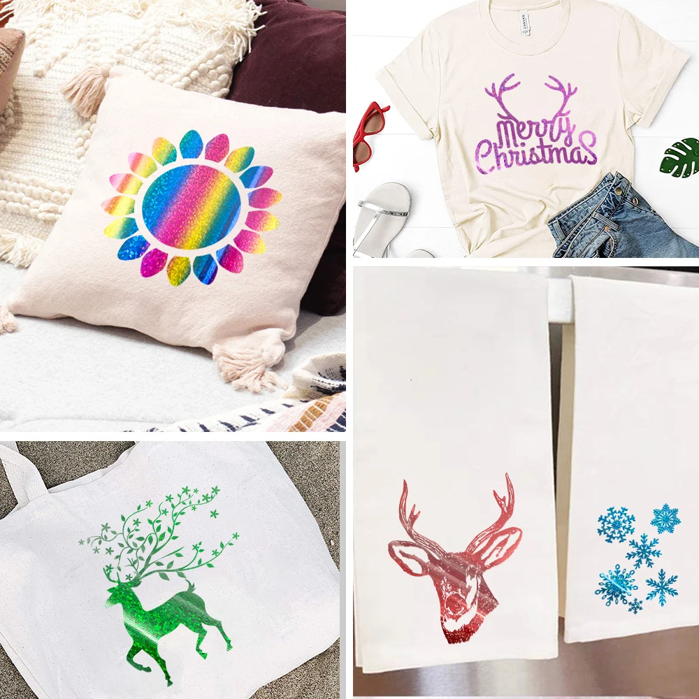 20x25cm 5pcs Bundle Green Heat Transfer Vinyl Iron on Tshirt HTV Printing Pattern for Clothing Textile Decoration DIY for cut