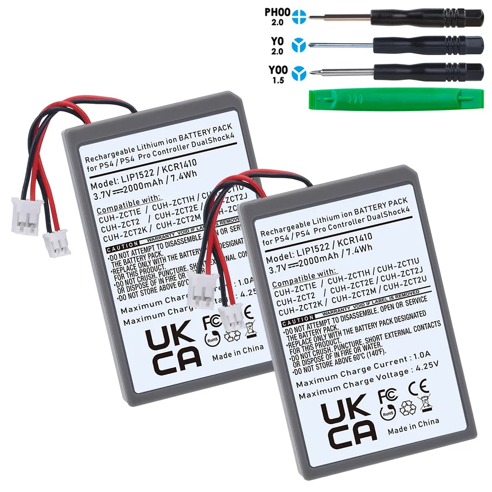 2022 Nuova Batteria Per Sony Ps4, Controller Wireless Ps4 Pro/Slim Gamepad Cuh-Zct1E Cuh-Zct1U O Cuh-Zct2U Sostituire La Batteria