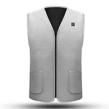 Унисекс с электрическим подогревом USB жилет без рукавов зимняя куртка с подогревом одежда