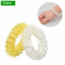 Tcare 2 шт./лот Серебряный массаж тела принадлежности Релаксация нержавеющая сталь наручные руки кольцо для массажа акупунктуры браслет здоровье и гигиена