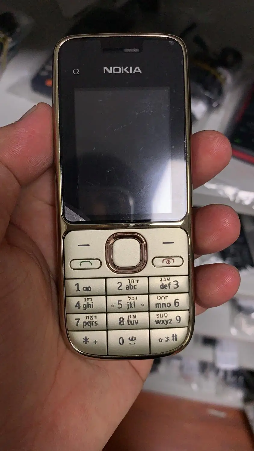 Nokia C2 C2-01 разблокированный gsm мобильный телефон английский и арабский и иврит и русская клавиатура оригинальные б/у мобильные телефоны