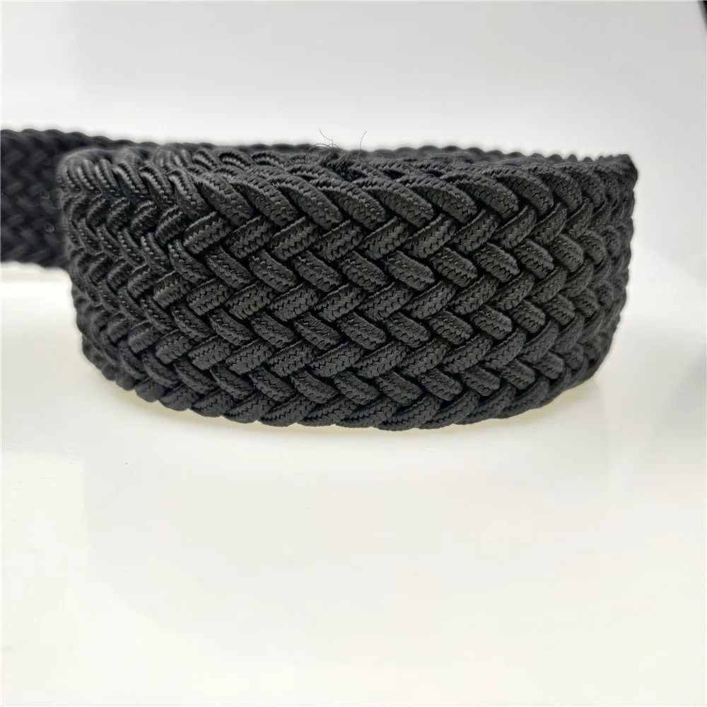 

35mm Width Black Elastic Webbing Polyester Woven Canvas Elastic Expandable Braided Stretch Plain Webbing Strap 10Yards