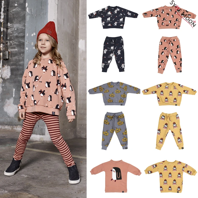 Детские свитера; коллекция года; бренд Kukukid; Новинка; Зимние толстовки с рисунком для мальчиков и девочек; детский хлопковый пуловер; верхняя одежда