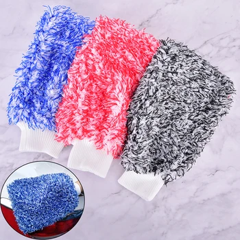 

1pc Soft Glove High Density Car Cleaning Ultra Soft Easy To Dry Auto Detailing