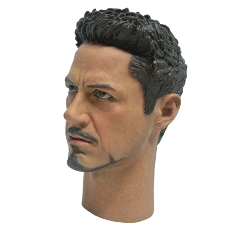 1/6 весы Tony Stark Железный человек голова лепить с красным железным кольцом для 12 дюймов фигурка тела аксессуары DIY Стиль