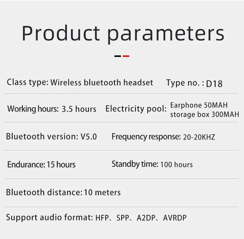Ravi Высококачественные беспроводные наушники D18 Bluetooth гарнитура 6D объемный звук HIFI бас мощное снижение шума бинауральная модель