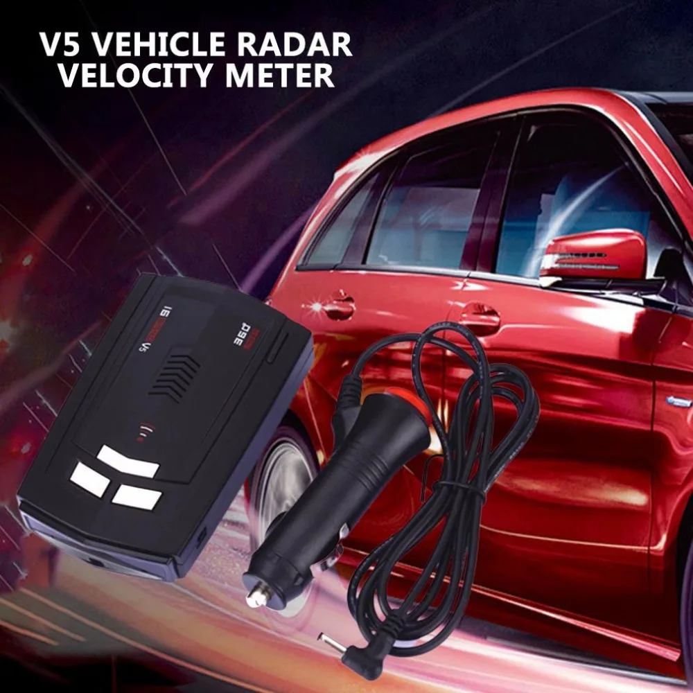 V5 автомобиль мобильный радар 500 м Обнаружение мобильный Спидометр мобильный радар один дисплей Английский-Русский Радар спидометр