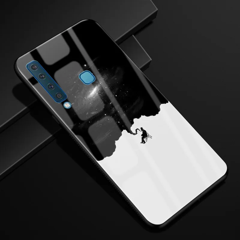 A 6,3 A9S для samsung A9 чехол стеклянный жесткий чехол для телефона чехол для samsung Galaxy A9 чехол A 9 9A мягкий силиконовый бампер