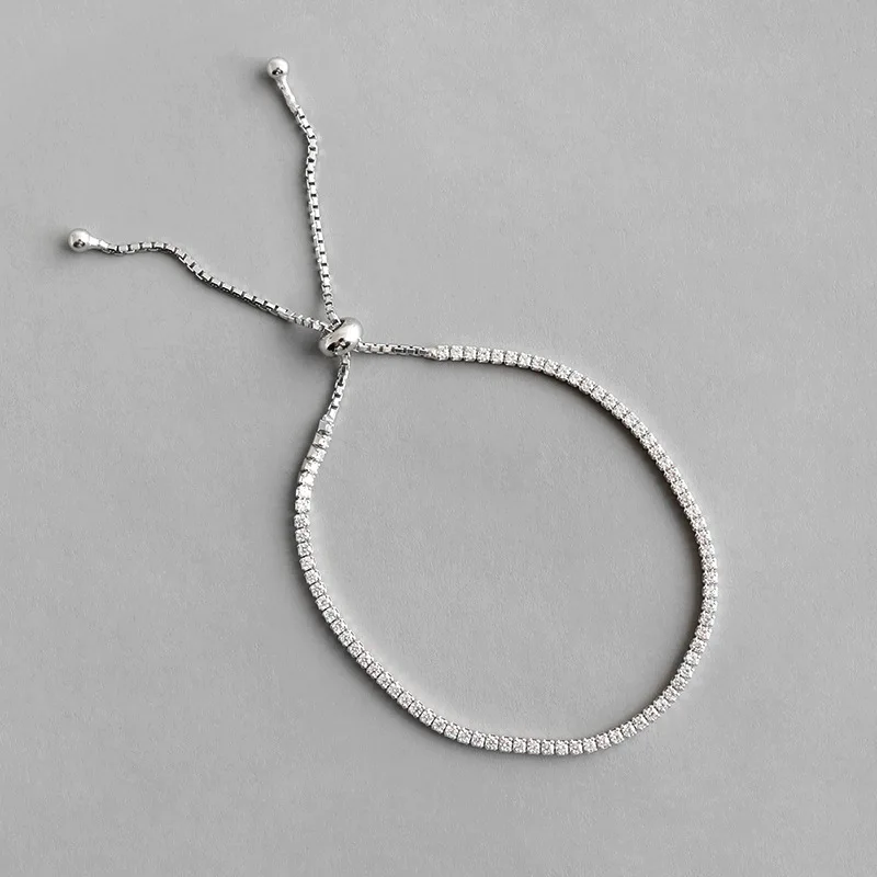 Браслеты из стерлингового серебра 925 пробы для женщин, женские браслеты, модные браслеты с кубическим цирконием, браслеты, ювелирные изделия с кристаллами