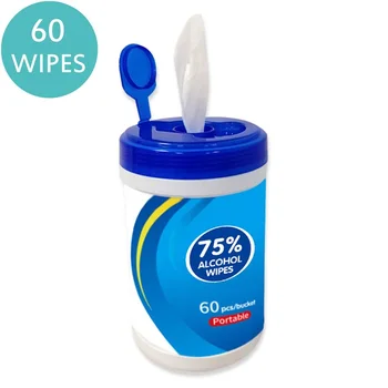

60PCS/Bucket Disposable Portable Home Car Hand Skin Cleaning Wet Paper