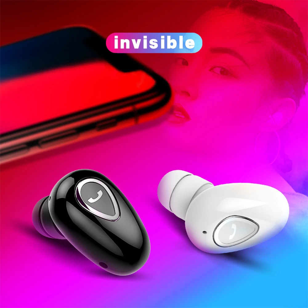 Беспроводные мини-наушники Bluetooth, наушники-вкладыши, наушники для телефона, микрофон, Спортивная гарнитура для бега