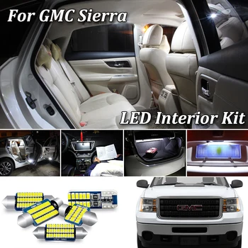 

100% White Canbus led Car interior light Kit For GMC Sierra 1500 1500HD 2500 2500HD 3500 3500HD led interior light (1988-2020)