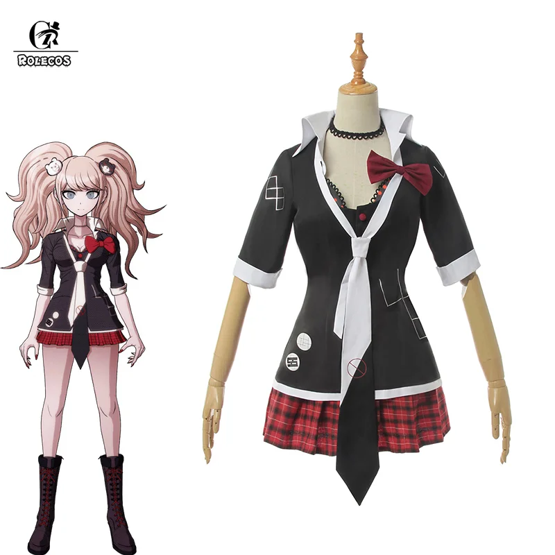 ROLECOS Danganronpa Дзюнко Эносима Косплэй костюм игра форма Для женщин сексуальный
