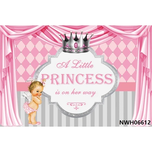 Laeacco Baby Shower занавес день рождения портрет фотография фон Индивидуальные Корона принца Фотостудия - Цвет: NWH06612