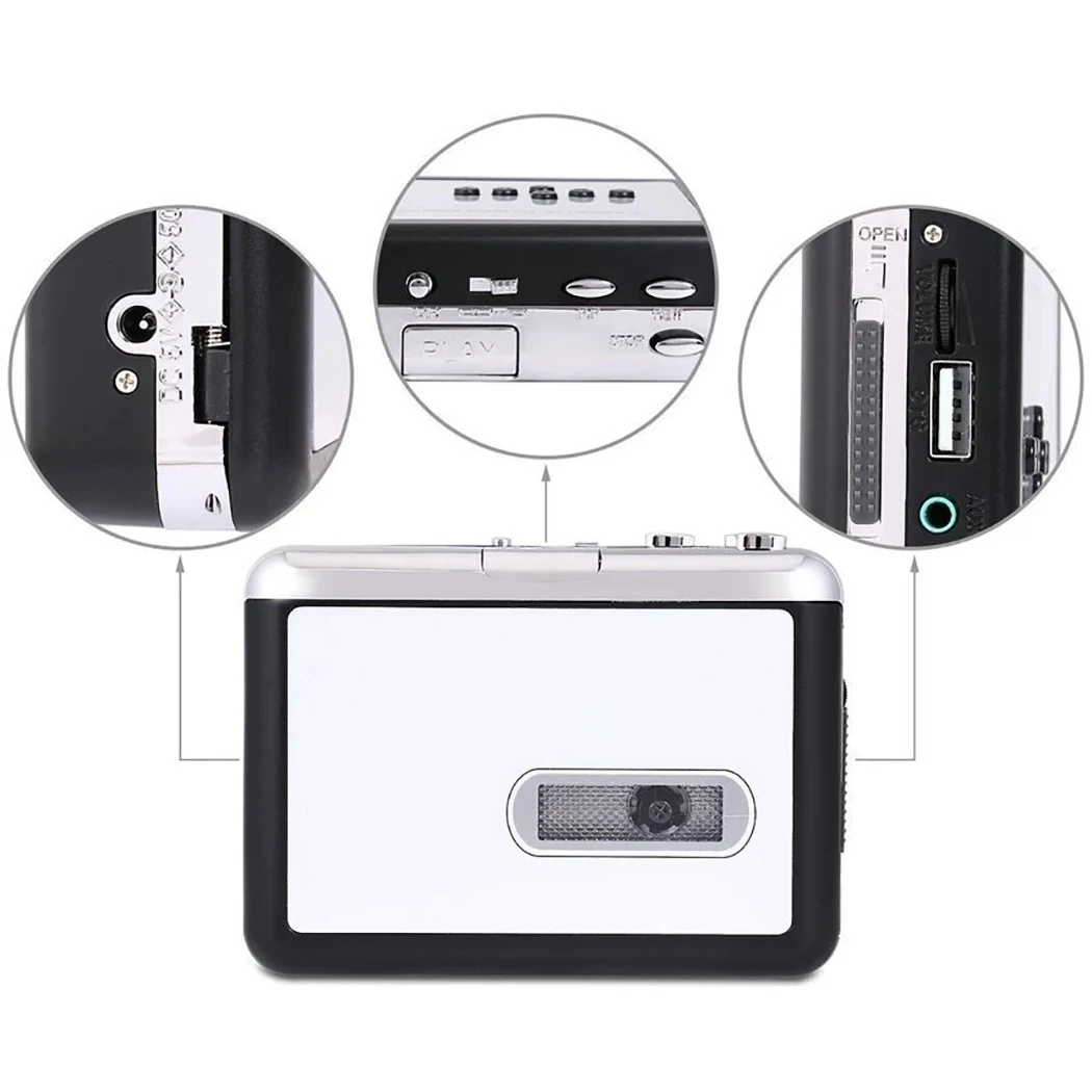 Cassette Tape Player Record Tape to MP3 Digital Converter,USB Cassette Capture,Save to USB Flash Drive Directly