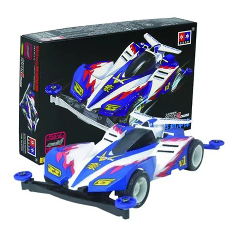Let S Go Cartoon Mini 4wd Car Model Super Two Chassis Assembled Toy Four Wheel Drive Athletics 1 32 Scale Model Car Equip Motor Aliexpress Toys Hobbies