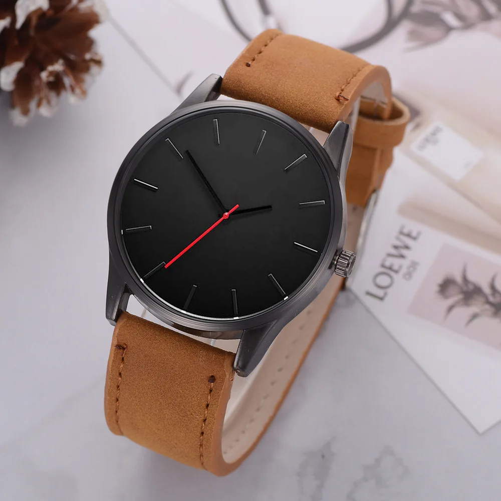 

AliExpress Hot Selling Business Men's Korean-style Fashion Casual Versatile Couple Watch Quartz Watch Long-term