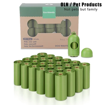 

8/20 rolls Dog Poop Bag Biodegradable Eco-Friendly Pet Waste Bags Dispenser Outdoor Carrier Pet Poop Bags dog accessories