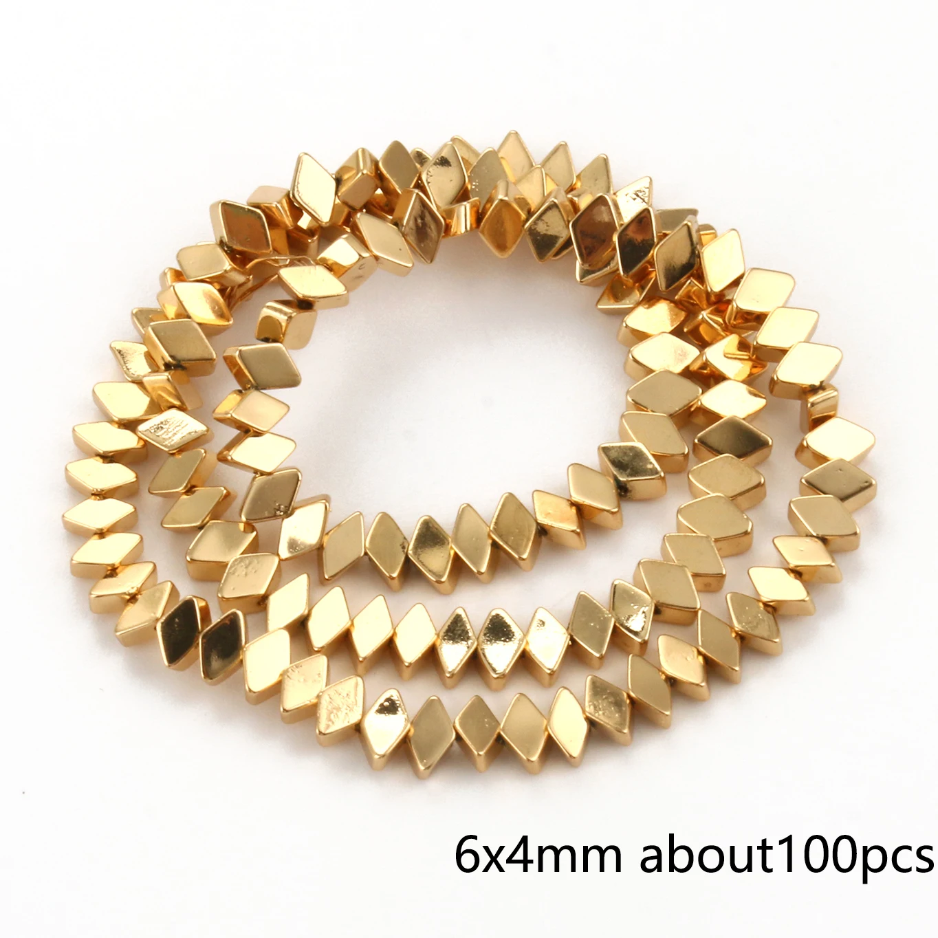 Gold Plated Hematite Gravel Spacer Beads