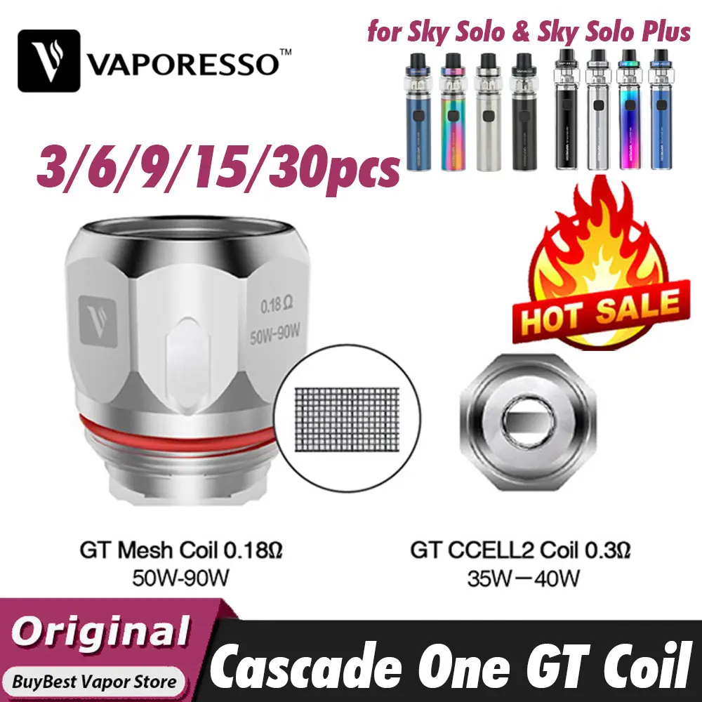 3 шт./упак. оригинал! Vaporesso каскадная катушка One GT сетчатая 0 18 Ом и CCELL2 для вейпа Sky