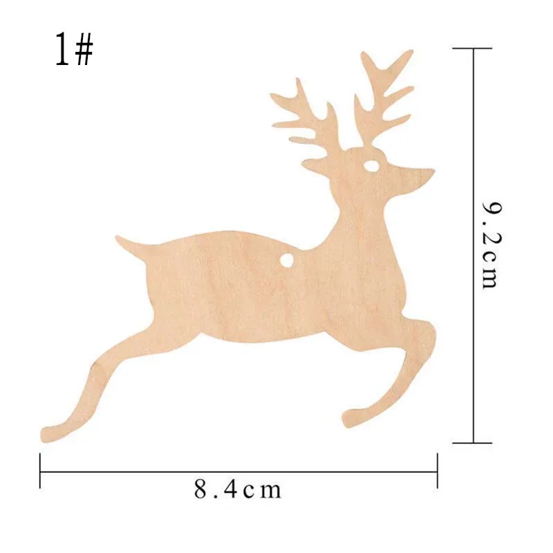 10 шт деревянная новогодняя елка подвесные украшения деревянные украшения Рождественская деревянная новогодняя елка украшения