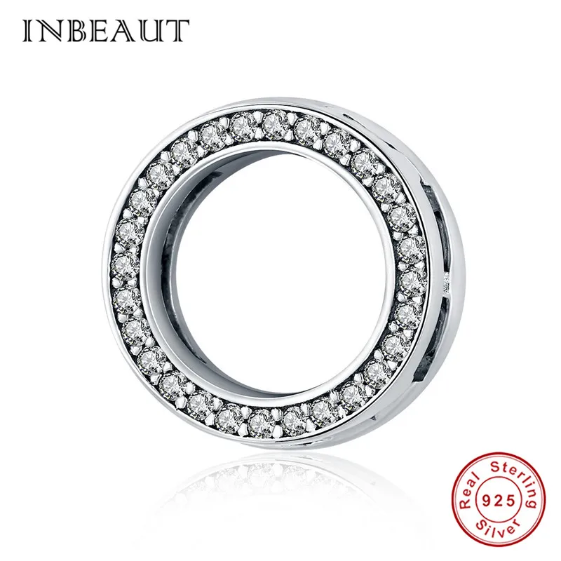 INBEAUT Настоящее 925 пробы Серебряная улыбка лицо сердце Жук Бусины Подходят Пандора браслет белый CZ кошачий отпечаток солнце талисманы подарок - Цвет: asx1104