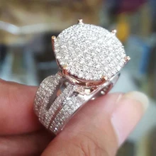 Роскошное брендовое блестящее циркониевое кольцо с кристаллами для женщин, серебряное обручальное кольцо с фианитами, мужское модное ювелирное изделие, лучшие подарки, O5M209