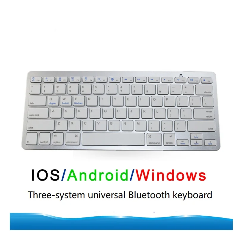 Bluetooth keyboard for iPad, mobile phone, tablet PC, external wireless  keyboard, ultra thin Bluetooth three systems universal|Keyboards| -  AliExpress