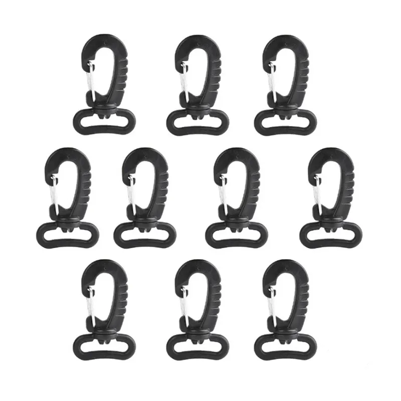 

10PCS Tactical Rotation D-ring Clips Webbing Locking For Backpack Carabiner Chest Strap