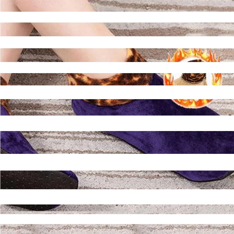 Womens Winter Warm Leopard Bed Non Slip Home Indoor Socks Womens Winter Warm Leopard Bed Non Slip Home Indoor Socks