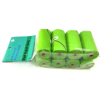 

8 Rolls Pet Plastic Waste Bag Thicken Pet Dog Waste Bags Garbage Durable Cleaning Portable Waste Bags