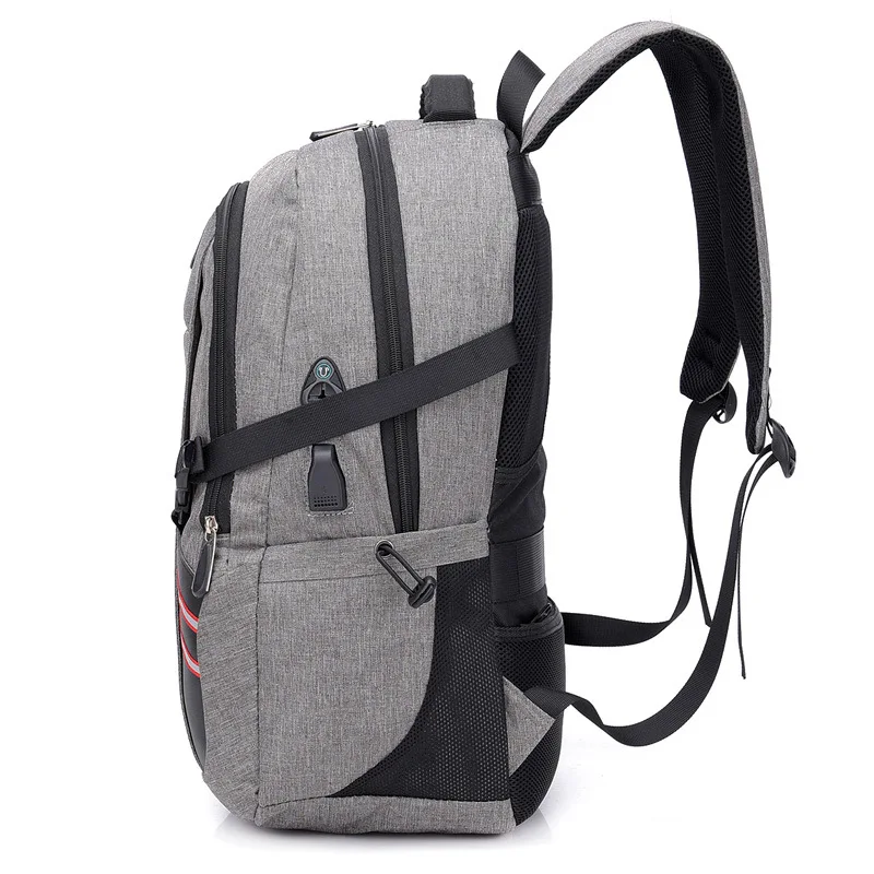 

USB Charging Backpack Men Oxford Cloth Computer Backpack Casual Women's Outdoor Travel Handbag Reflective