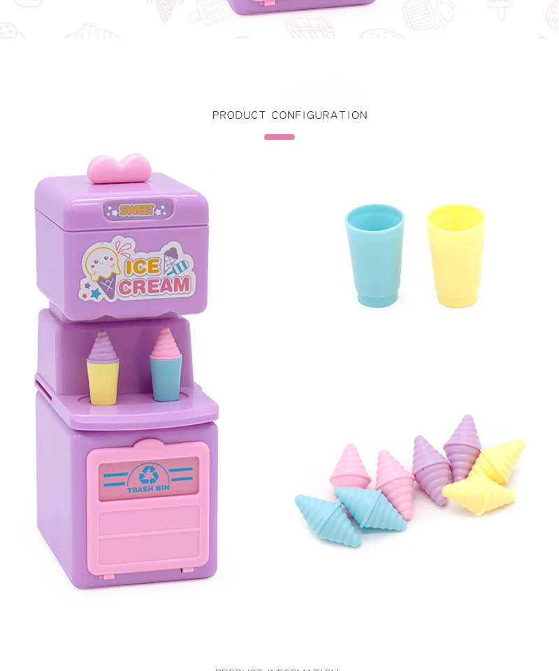 Мальчик игровой домик для девочек игрушка Моделирование мороженое машина моделирование десерт Дети Забавный мультфильм игрушка студенческий подарок