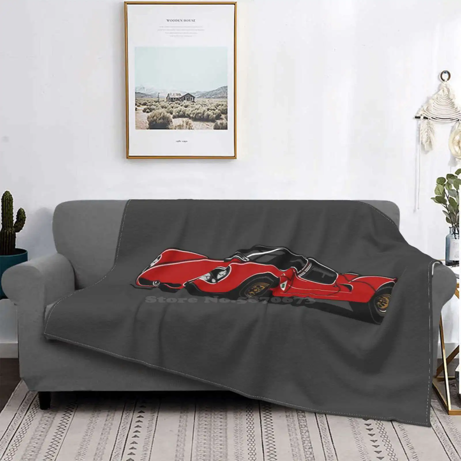 

Tipo 33 Stradale Classic Sports Car Trend Style Funny Fashion Soft Throw Blanket Alfa Romeo Alfa Tipo Italian Car Super Car