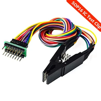 

SOP16 IC Test Clip SOP16 to DIP16 Online Test Clip Suitable for 25 Series Chips Universal Body Non-Dismantling Programming Clip