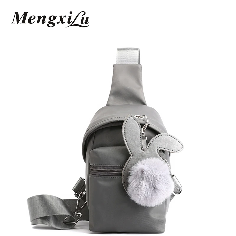

Fashion Crossbody Chest Bag Waist Bag Women's Casual messenger bag Headphone Plug Nylon Shoulder Bag Waterproof Package New 2019