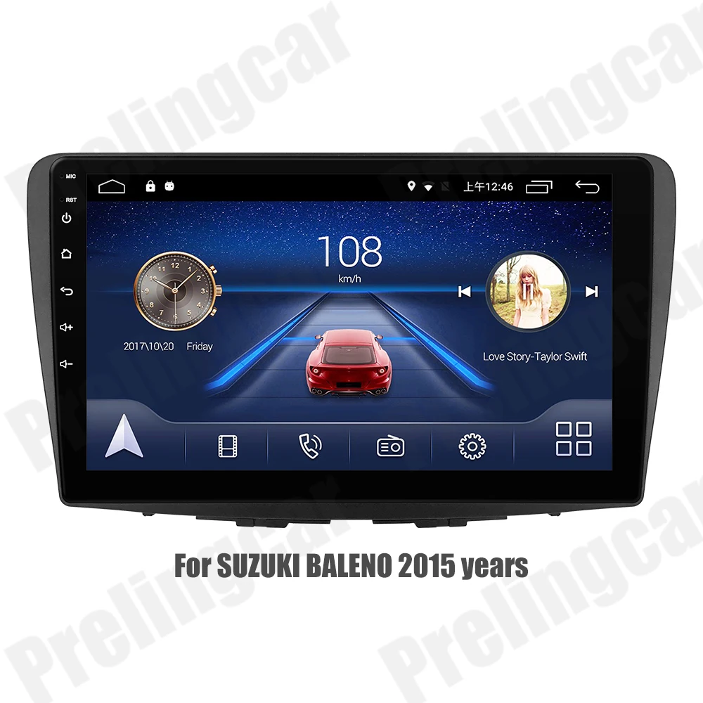 

9" Octa-core 2.5D IPS screen Android 8.1 Car GPS radio Navigation for Suzuki Baleno 2015-2018 with 4G/Wifi DVR OBD