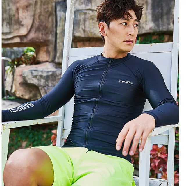 All-In-One Rash Guard Suit Wetsuits Snorkeling Suit Anti-Jellyfish Anti Scratch for Adults Surfing Suit Long-sleeved Zipper