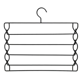 

Metal Hook Type Non-Folding Rack Multifunctional Hanger Iron Hanging Trousers Wardrobe Household for Creative Multi-Layer Shelf