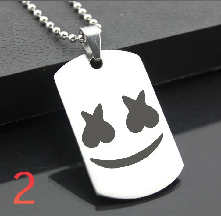 MARSHMELLO MHT01 классический брелок из нержавеющей стали с гравировкой метки стальная армейская подвеска-открытка для ожерелья - Цвет: Цвет: желтый