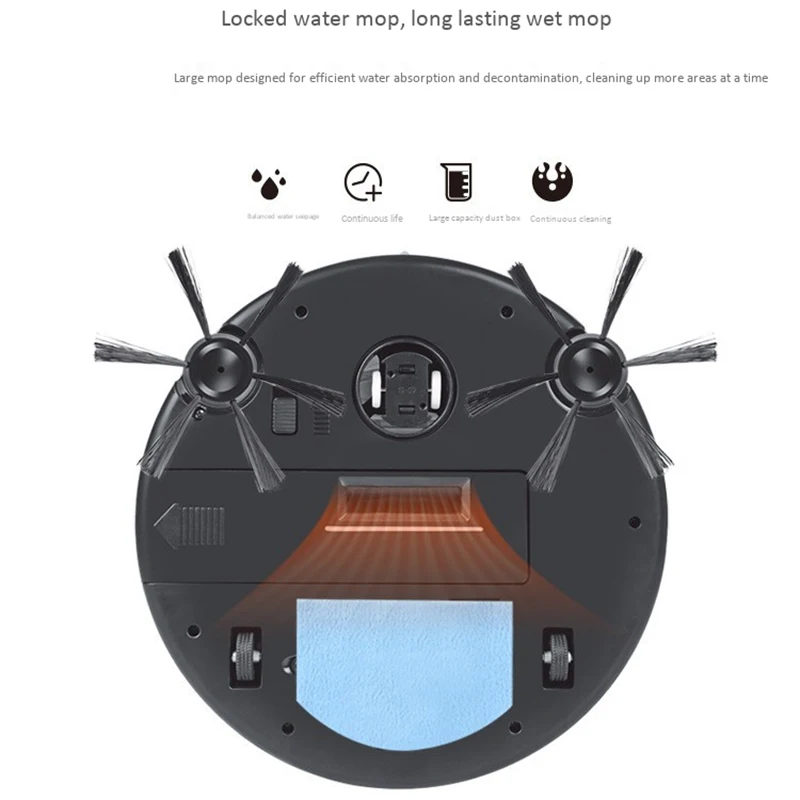 Multifunctional Robot Vacuum Cleaner, 3-In-1 Auto Rechargeable Smart Sweeping Robot Vacuum Cleaner Home