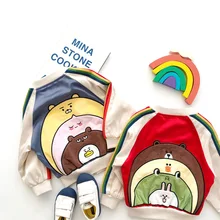 Tonytaobaby/осенне-зимняя одежда новая детская одежда пальто с рисунком радуги куртка для малышей пальто для девочек куртки для мальчиков