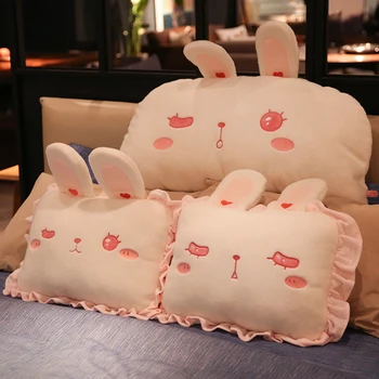 

Cute Rabbit Pillow Net Red Animal Cushion Cartoon Big Pillow Bedside Backrest Bay Window Pillow Girl's Heart Cute