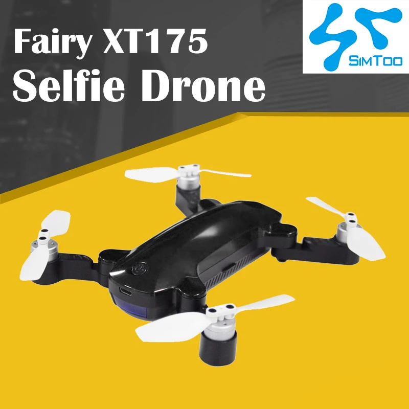 SIMTOO Fairy XT175 Дрон 2,4G 4CH gps 1080P HD камера селфи оптическое позиционирование потока складной Wifi FPV RC Квадрокоптер красный/черный