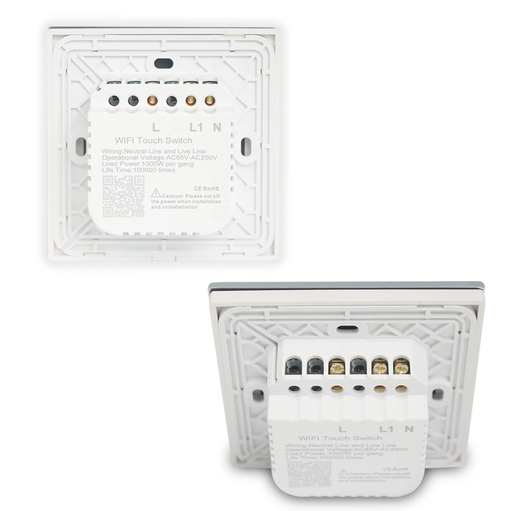 

Hot Wi-Fi Light Switch Light Touch Switch Glass Panel APP Control Timing Function Voice Control Smart Light Switch (1/2/3/4 Gang